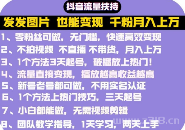 抖音发图就能赚钱：千粉月入上万实操文档，全是干货